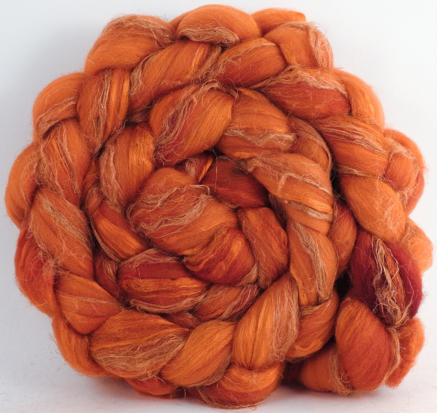 Merino/ Tussah Silk/ Natural Flax (50/25/25) - Carrot - 5.8 oz.