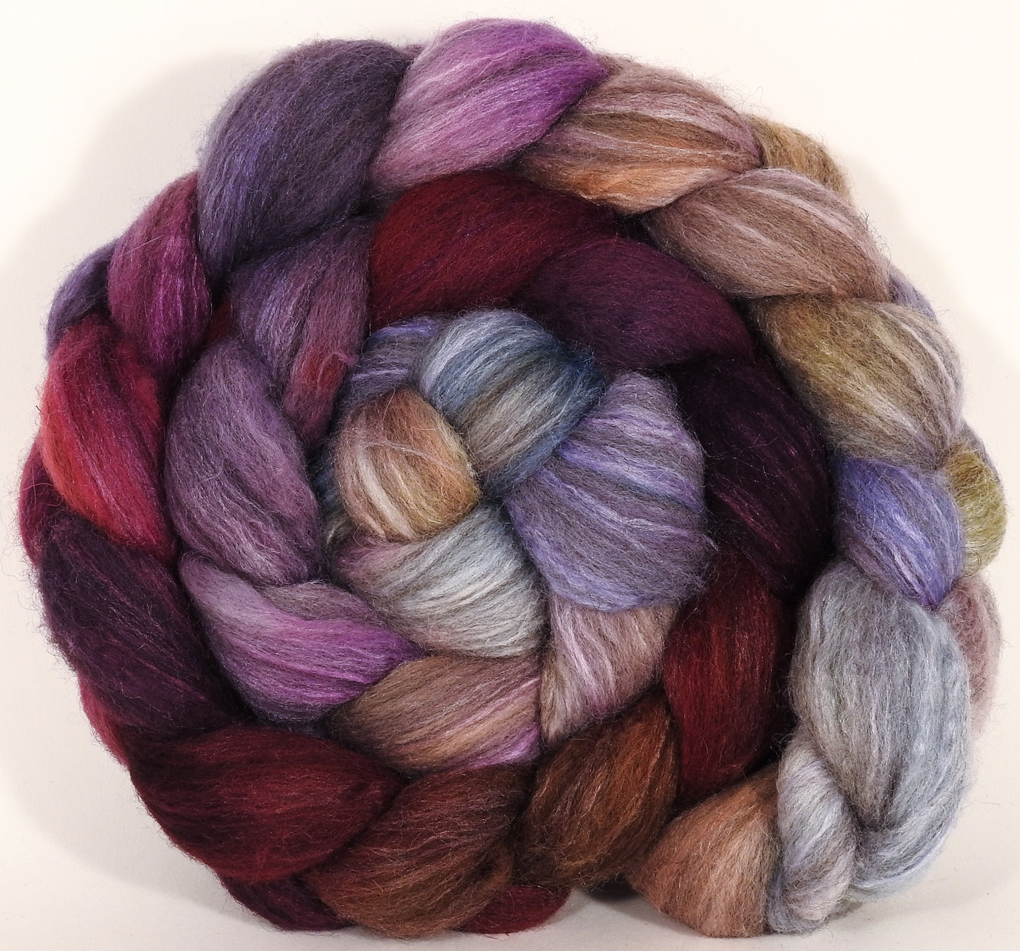Mixed UK Bfl/ Tussah Silk (75/25) - Provence - 5.1 oz. - Inglenook Fibers