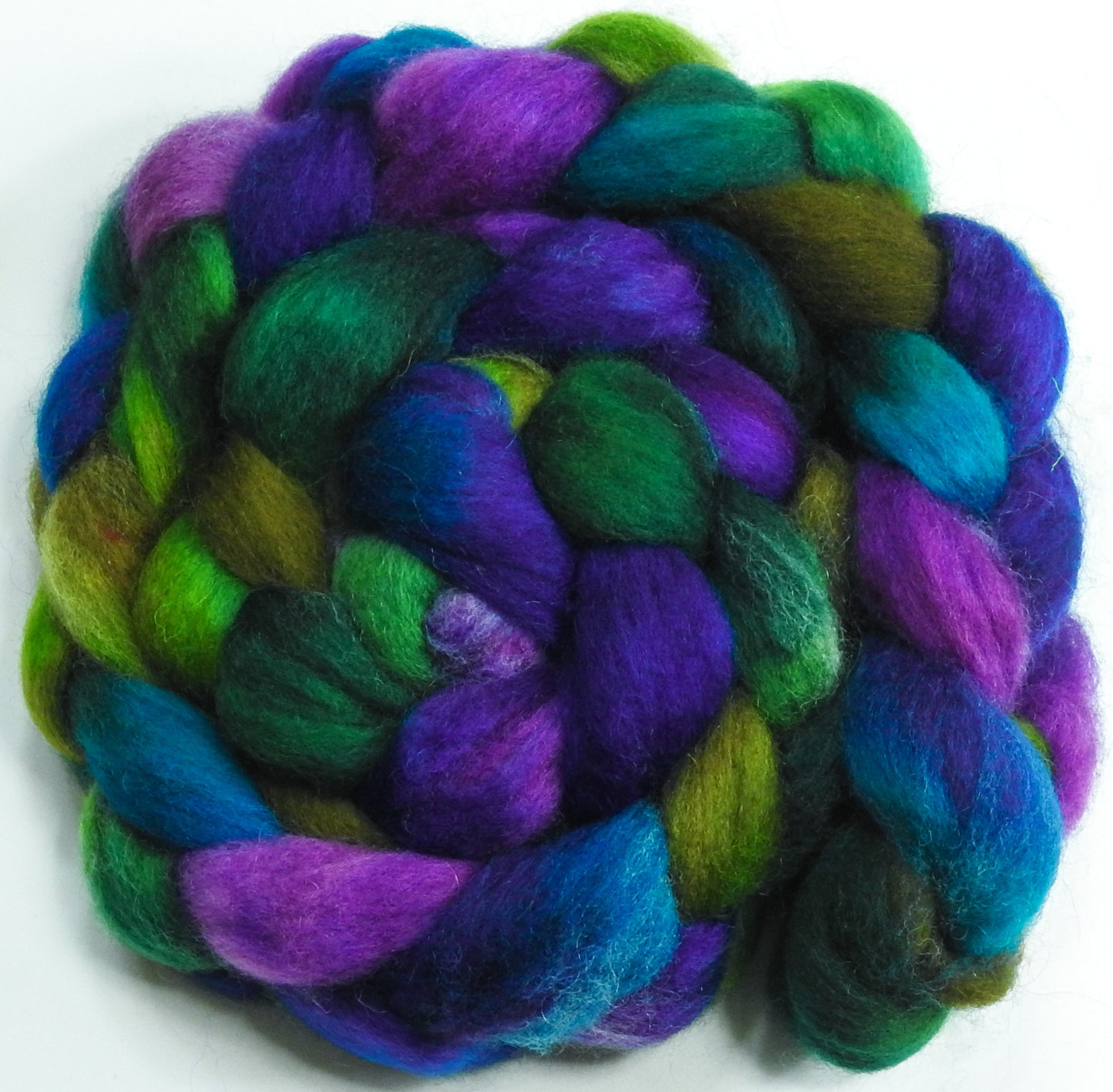 Dragonfly- Batt in a Braid #43 - (5.6 oz.) - Dorset/Cheviot/Kid Mohair (60/20/20)