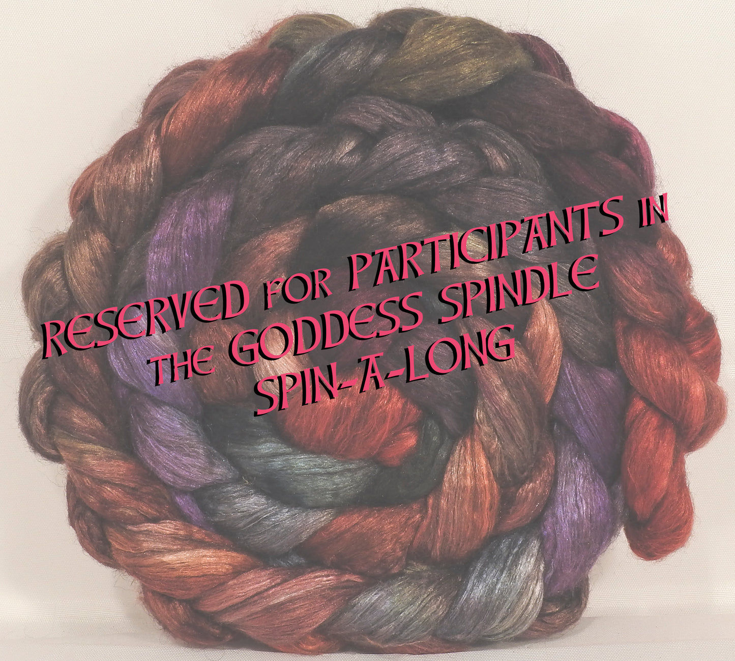 Hand dyed yak/ mulberry silk top -Gnomes - (4.1 oz.) yak /silk ( 50/50) - Inglenook Fibers