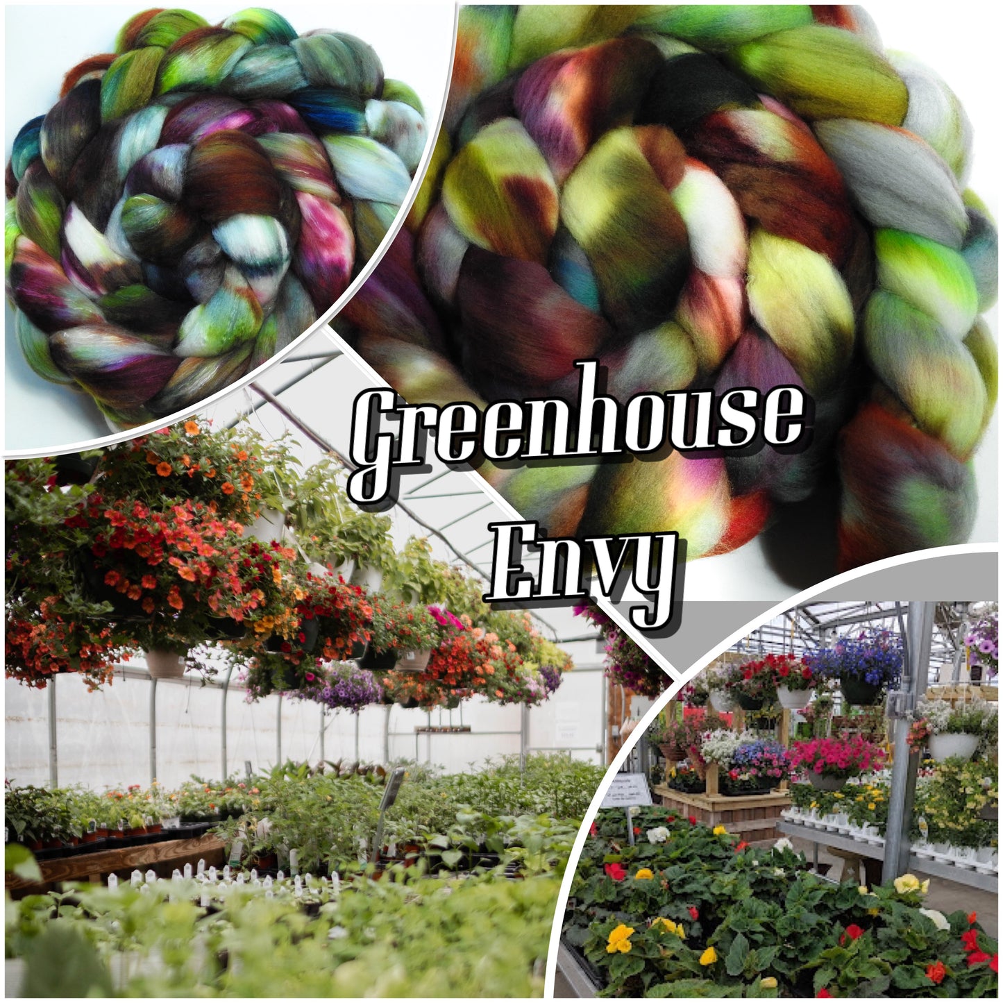 Greenhouse Envy (5.6 oz)- 25 micron Merino/ Silk Slubs (70/30)