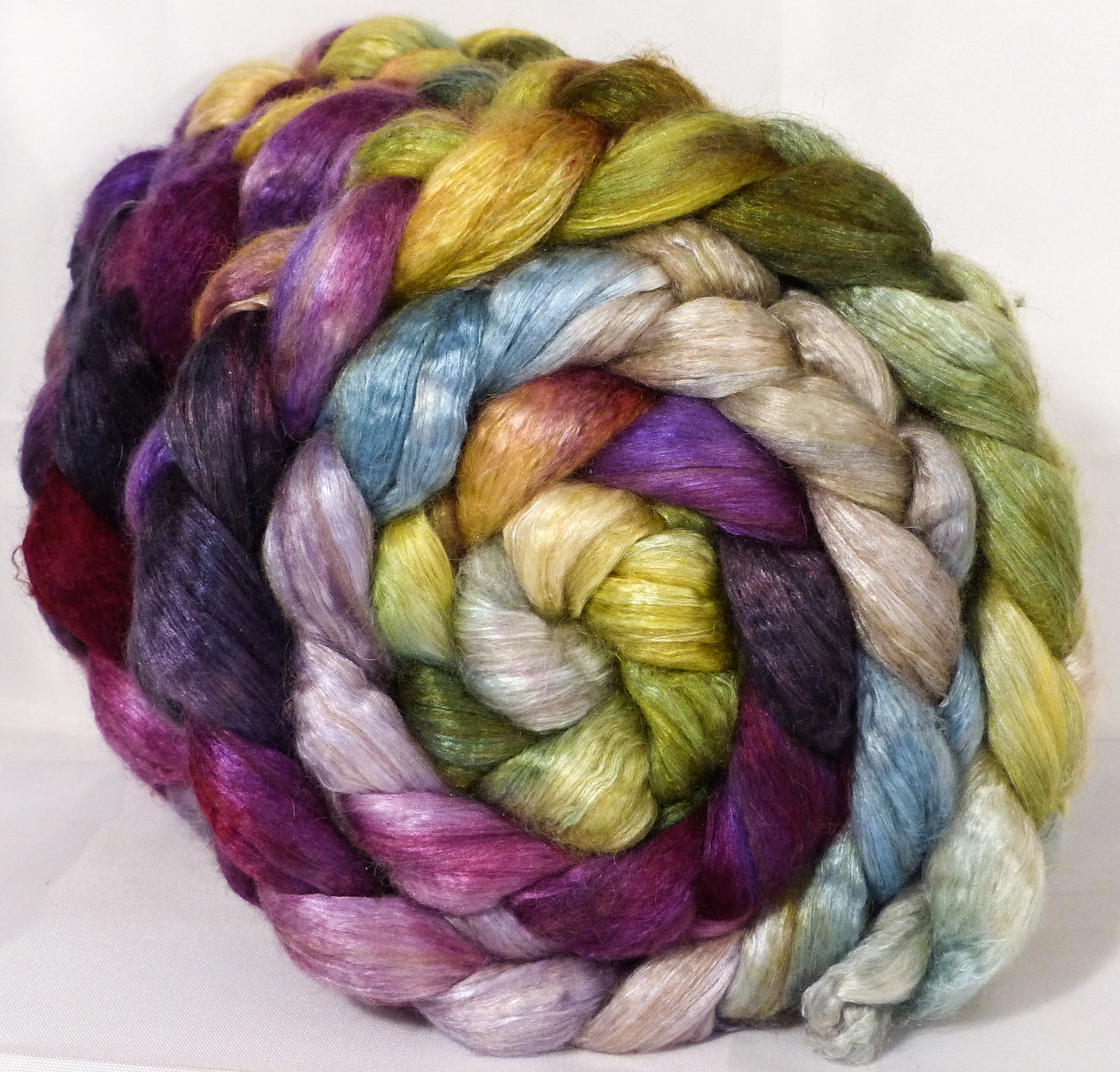 Hand dyed baby camel/ tussah silk top -MIlkweed - (4 oz.) baby camel /silk ( 50/50) - Inglenook Fibers