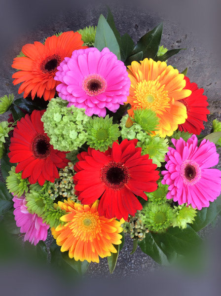 Batt in a Braid #44- Gerbera Daisy - Southdown/Tussah Silk/Kid Mohair (65/25/10) - Inglenook Fibers