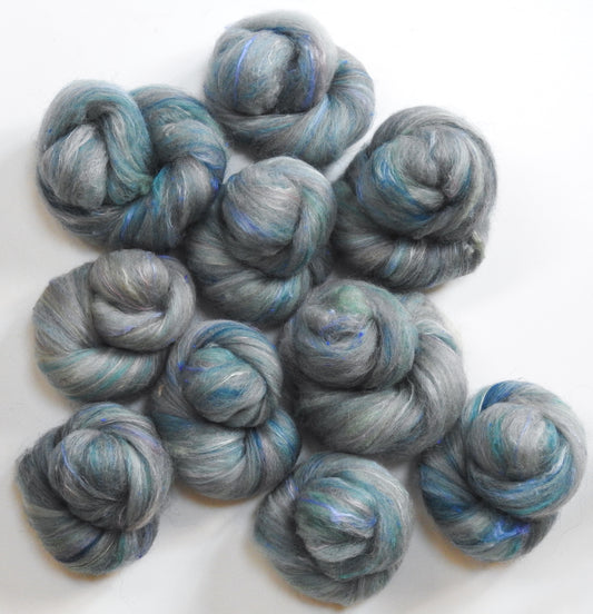 Cirrus (3.6 oz.) NON-Sparkle Sticklebatts -CVM/Rambouillet/Border Leicester X fleece, merino, Hebridean, silk, tweed blend