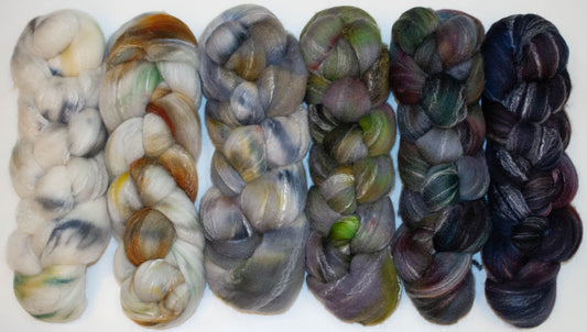 Slothy - Gradient Braid Set -(8.3 oz).-Targhee/bamboo/silk ( 80/10/10)
