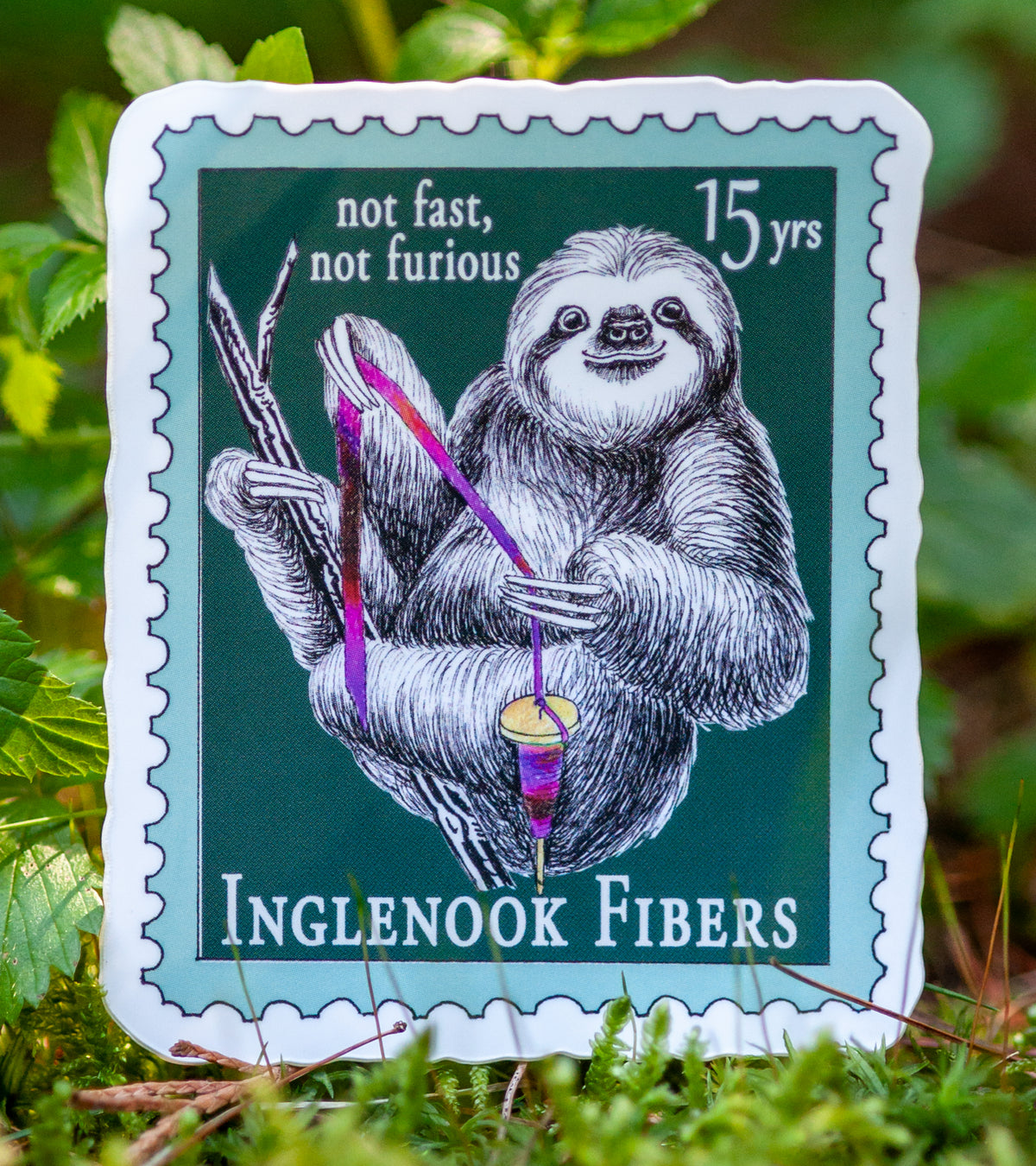 Spinning Sloth Sticker