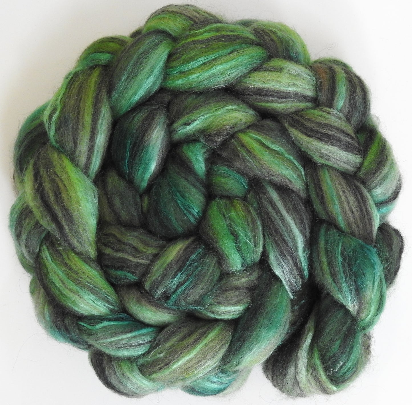 Original - 13 (5.2 oz) Batt in a Braid #64 (Cormo/ Grey Cashgora/ Tussah Silk (50/25/25)