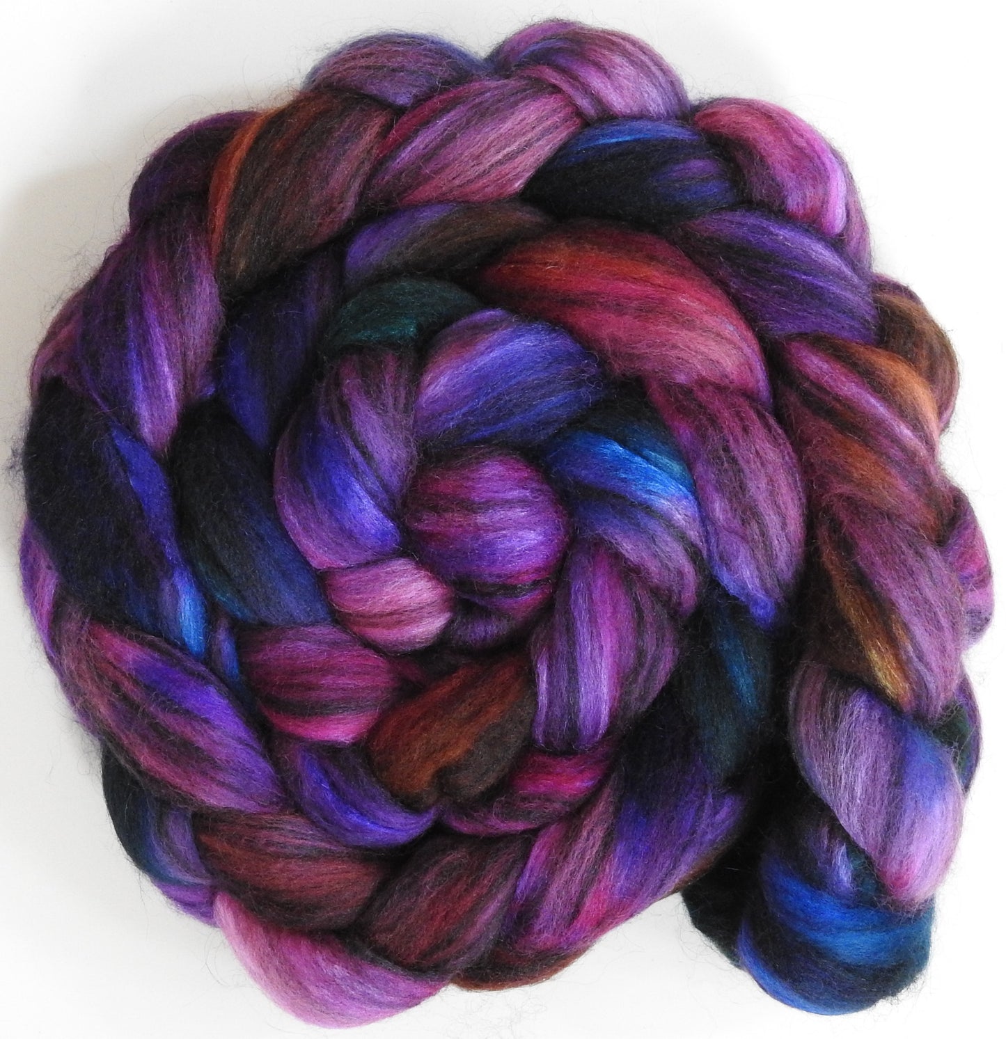 Original -15 - Batt in a Braid #64 (Cormo/ Grey Cashgora/ Tussah Silk (50/25/25)