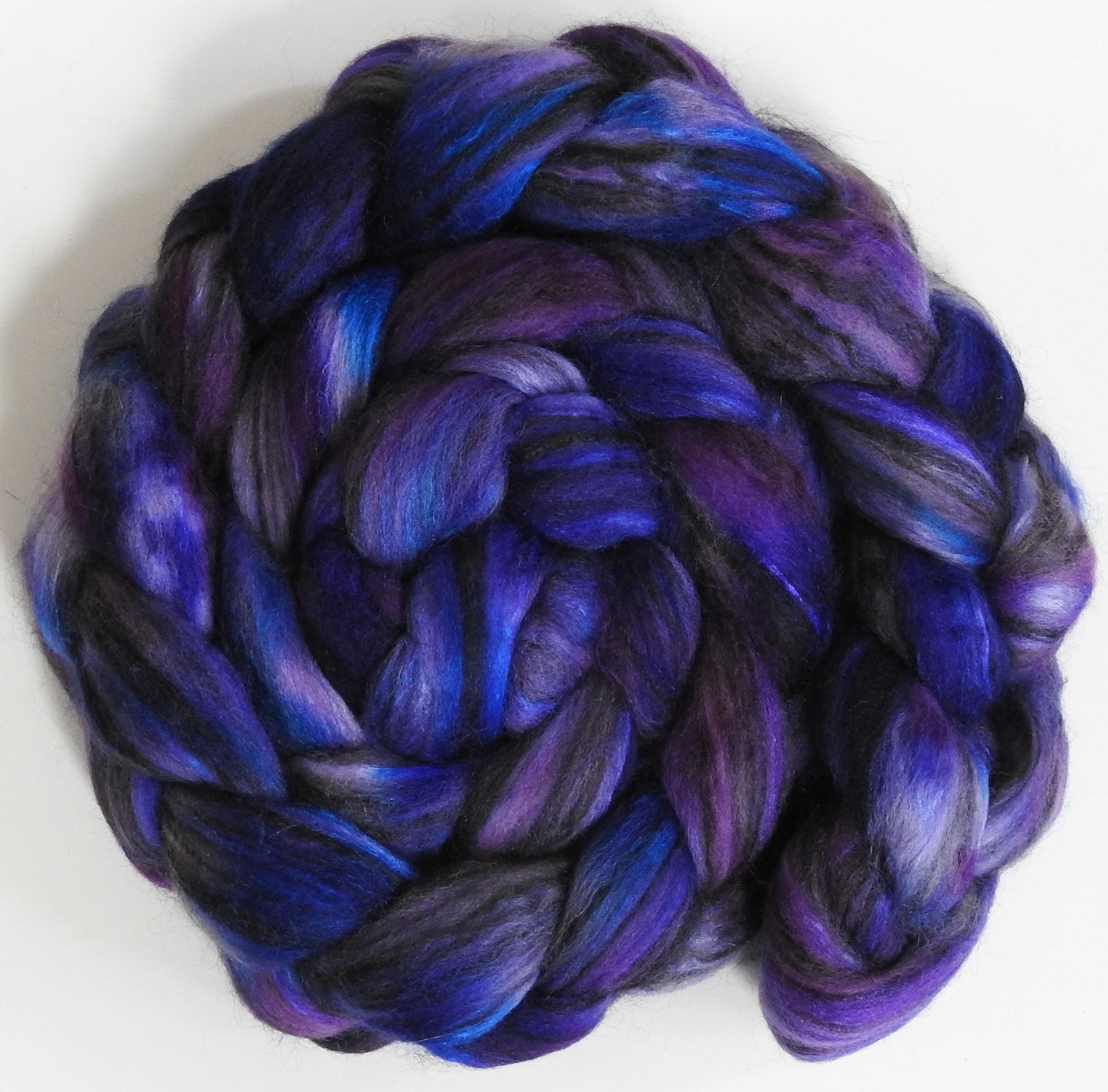 Original - 18 (5.2 oz) Batt in a Braid #64 (Cormo/ Grey Cashgora/ Tussah Silk (50/25/25)