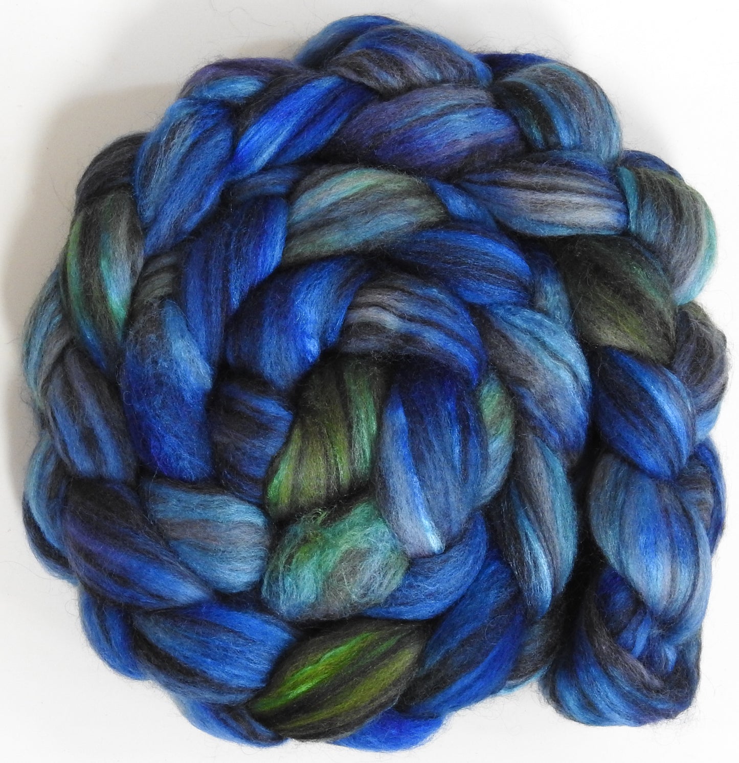 Original - 17 (5.2 oz) Batt in a Braid #64 (Cormo/ Grey Cashgora/ Tussah Silk (50/25/25)