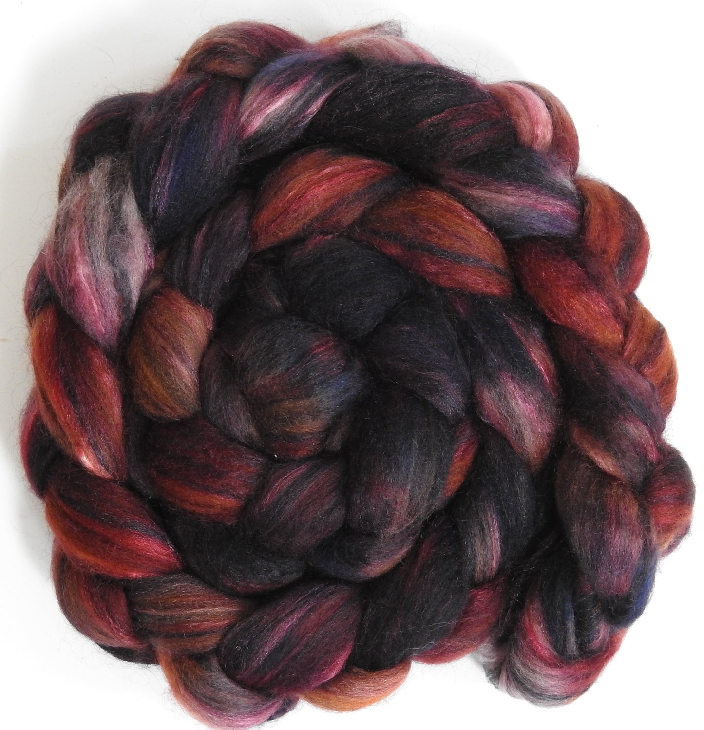 Original - 11 (5.2 oz) Batt in a Braid #64 (Cormo/ Grey Cashgora/ Tussah Silk (50/25/25)