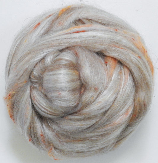 Porcini - Mushroom Blend - Bfl/ Tussah Silk/ Shetland /Tweed Blend/ Mint Fiber/ FLAX (25/25/15/15/1010)