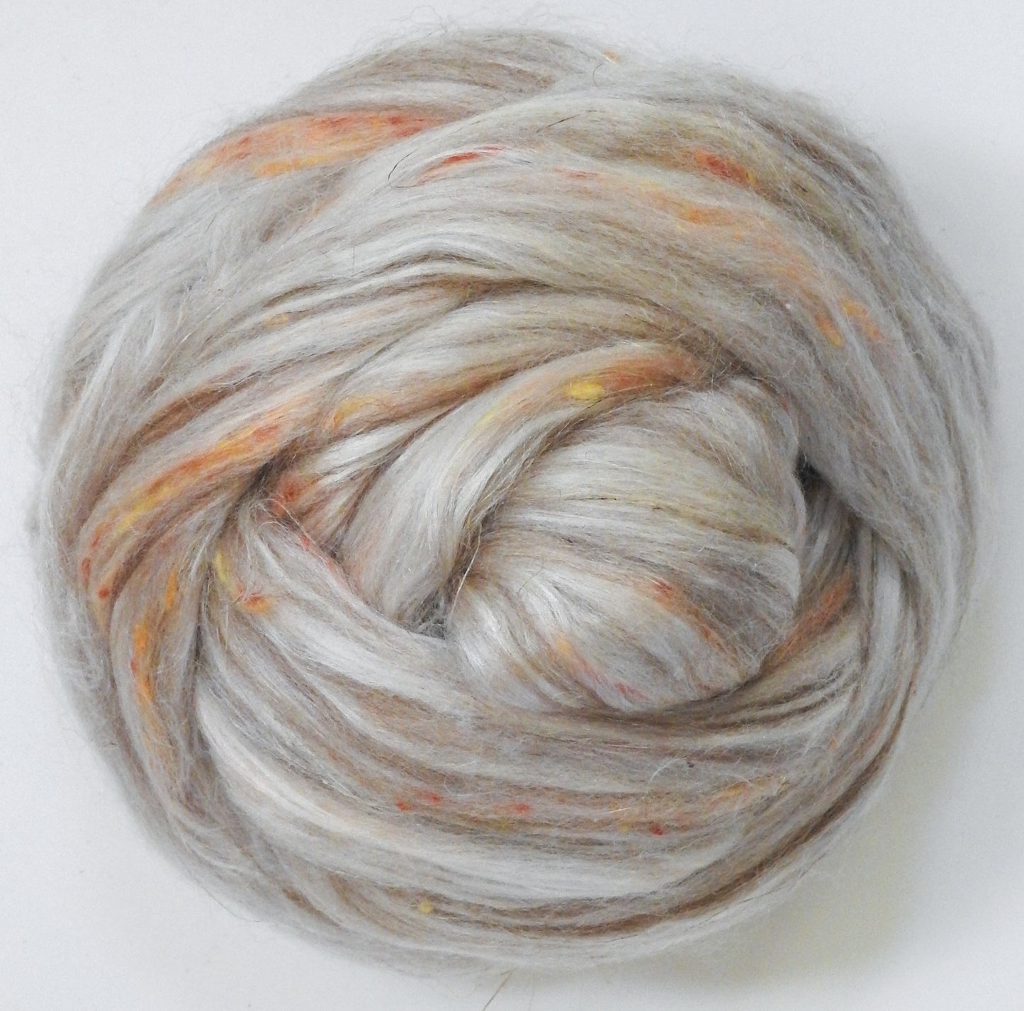 Porcini - Mushroom Blend - Bfl/ Tussah Silk/ Shetland /Tweed Blend/ Mint Fiber/ FLAX (25/25/15/15/1010)