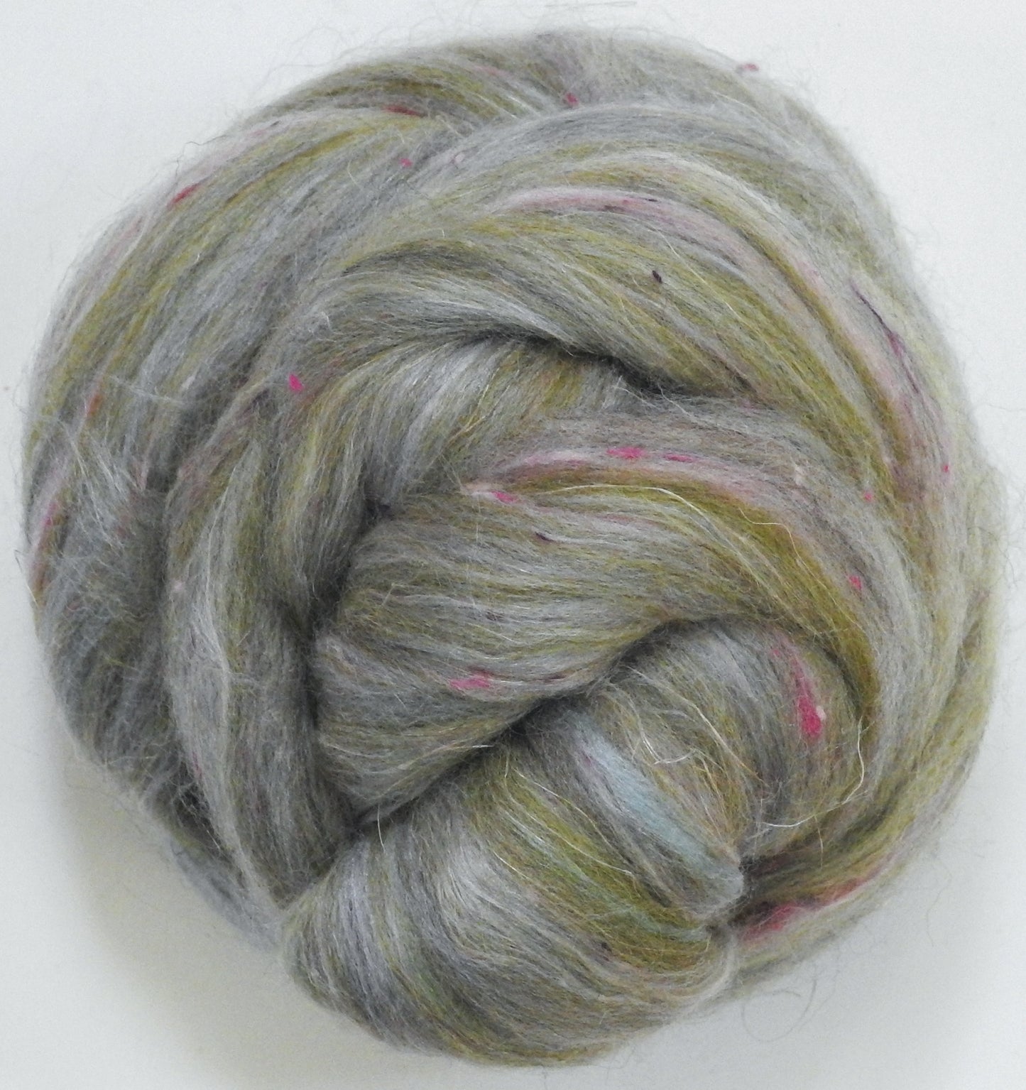 Death Cap - Mushroom Blend - Bfl/ Tussah Silk/ Shetland /Tweed Blend/ Mint Fiber/ FLAX (25/25/15/15/1010)
