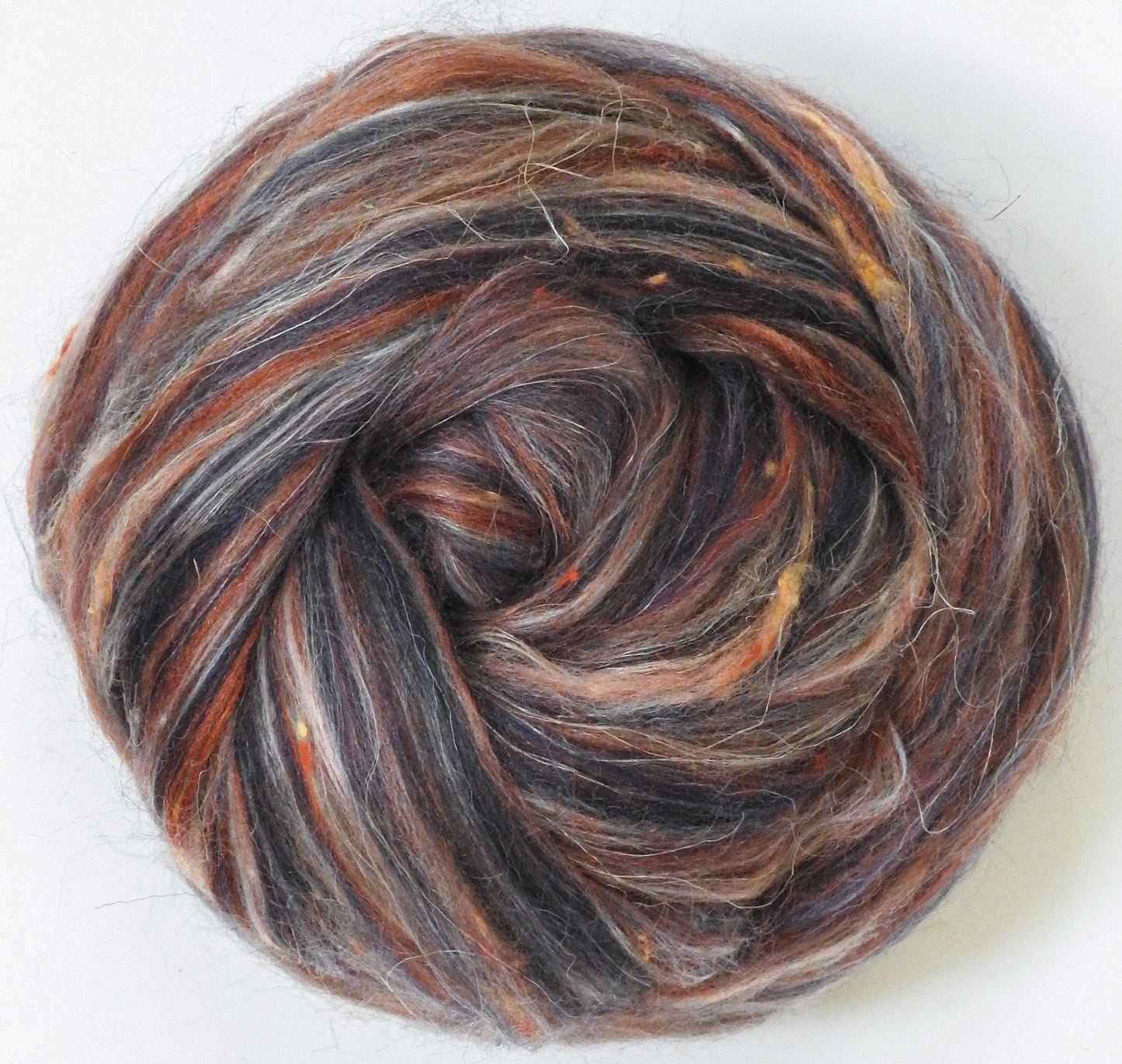 Truffle - Mushroom Blend - Bfl/ Tussah Silk/ Shetland /Tweed Blend/ Mint Fiber/ FLAX (25/25/15/15/1010)