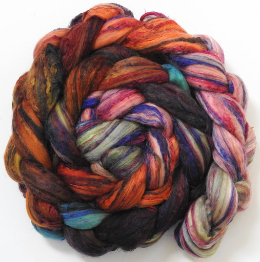 Penny Lane (5.6 oz) - Batt in a Braid #39 - Merino/ Mulberry Silk / Sari Silk (50/25/25)