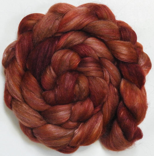 Henna (5.7 oz) - Batt in a Braid #6 - 1/3 Grey Baby Alpaca/1/3 Polwarth/ 1/3 Tussah Silk