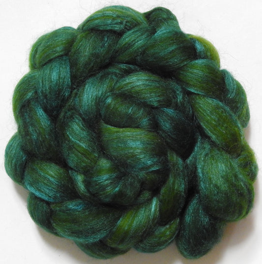 Dill Pickle (4.2 oz) - Batt in a Braid #6 - 1/3 Grey Baby Alpaca/1/3 Polwarth/ 1/3 Tussah Silk