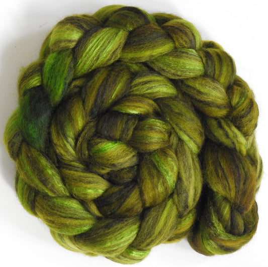 Ribbet (5.2 oz) Batt in a Braid #64 (Cormo/ Grey Cashgora/ Tussah Silk (50/25/25)