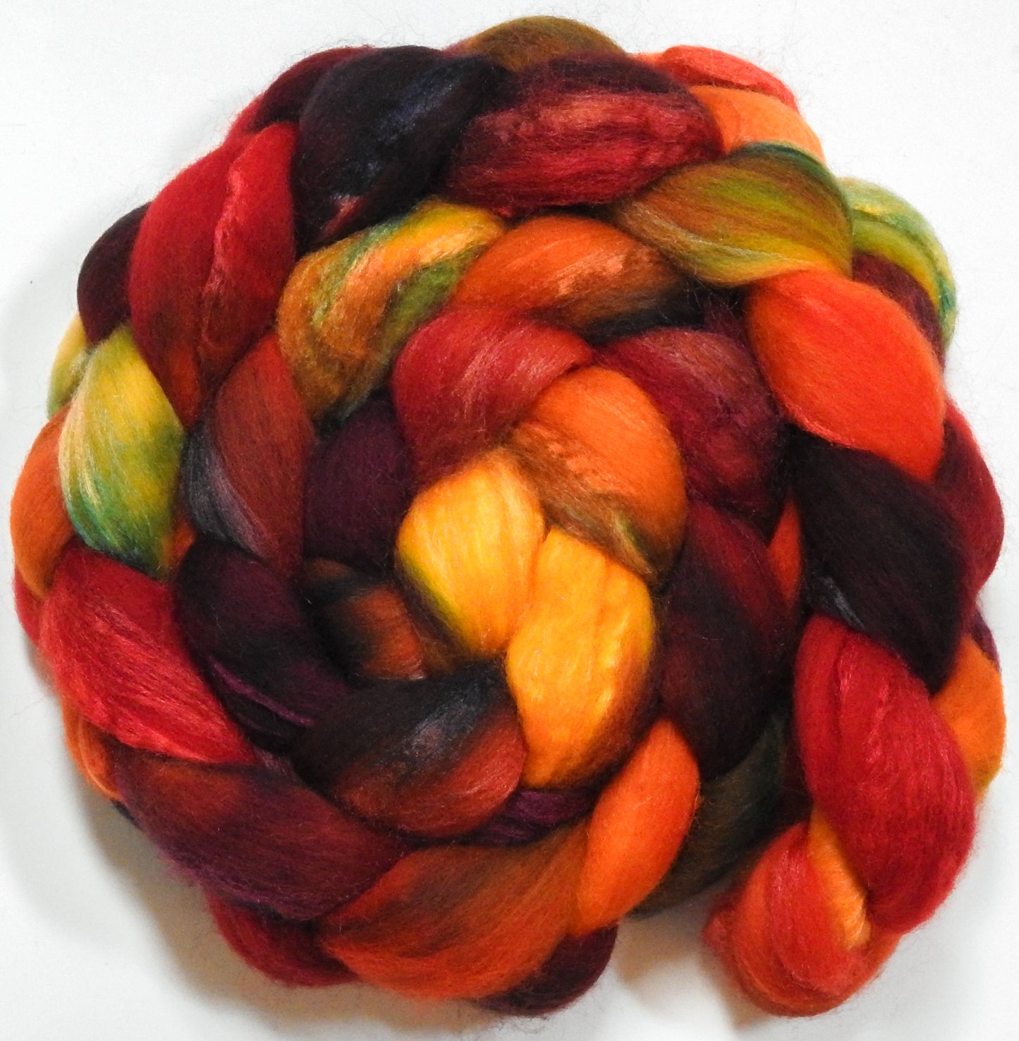 Dragon-fire (5.7 oz) - Polwarth / Tussah silk (85/15)