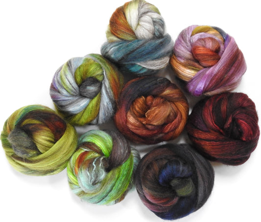 Fungus Among Us (11.3 oz) - Gradient Braid Set - Humbug Shetland/ Mulberry Silk (75/25)