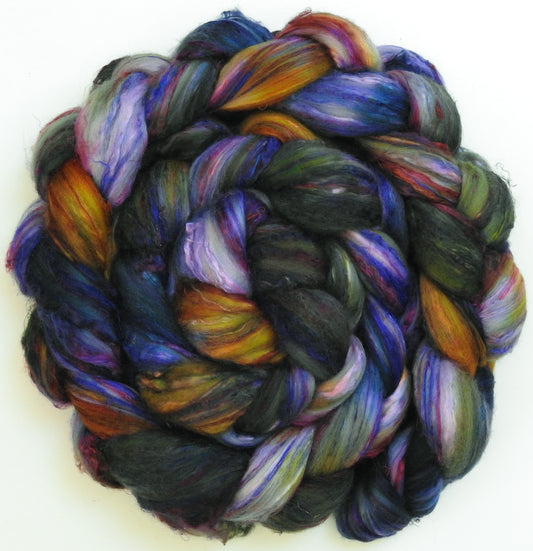 Batt in a Braid #39 - Singular 37 -(5.7 oz.) Merino/ Mulberry Silk / Sari Silk (50/25/25)