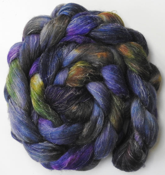 Questing Beast (5.8 oz) - Batt in a Braid #3 - Polwarth/ Tussah Silk/ Flax (50/25/25)