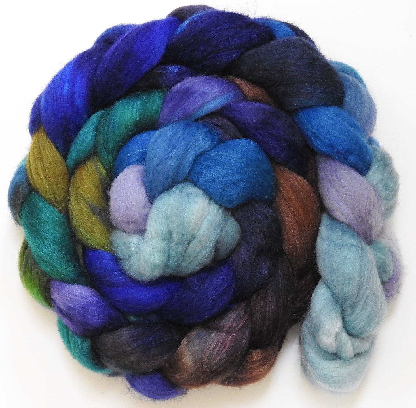 Half Moon Bay (5.4 oz) - Batt in a Braid #62 (Polwarth/ CASHMERE/ silk -50/25/25)