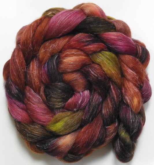 Sweater Weather (5.9 oz) - Batt in a Braid #3 - Polwarth/ Tussah Silk/ Flax (50/25/25)