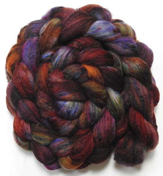 Sweater Weather (5.7 oz) - Batt in a Braid #65 - Rambouillet/ Cormo / Sari  silk/ Tussah silk (40/25/25/10)