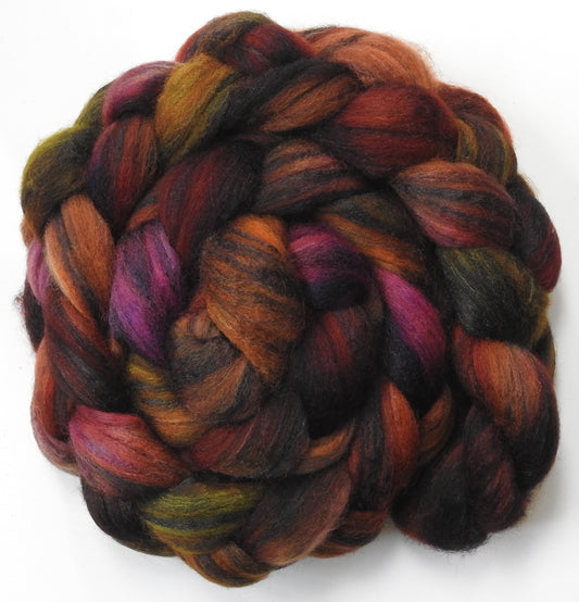 Sweater Weather (5.8 oz) - Batt in a Braid #68 - Lt. Grey Shetland/ Falkland Merino / Black tussah silk (45/30/25)