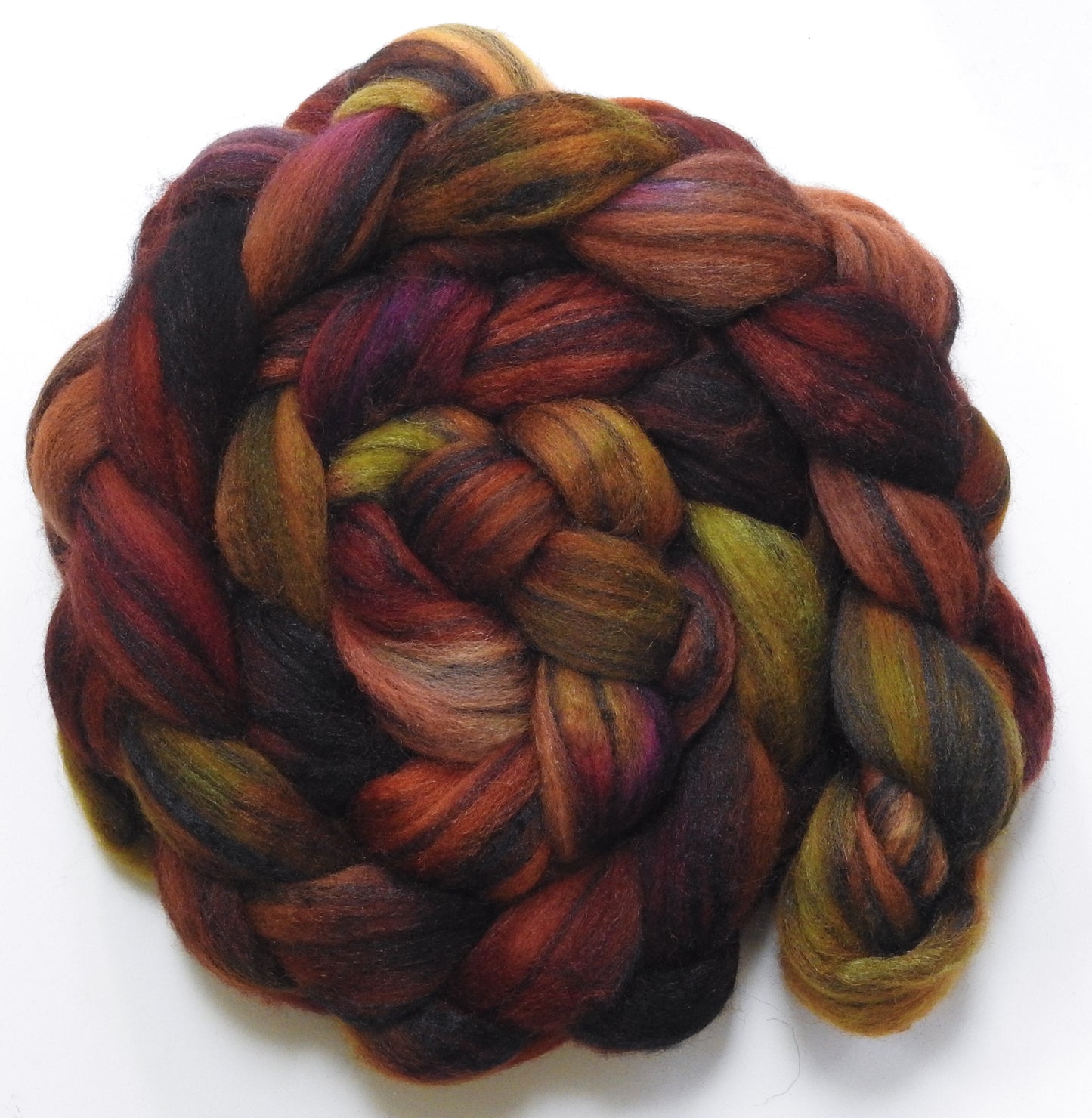 Sweater Weather (5.8 oz) - Batt in a Braid #68 - Lt. Grey Shetland/ Falkland Merino / Black tussah silk (45/30/25)