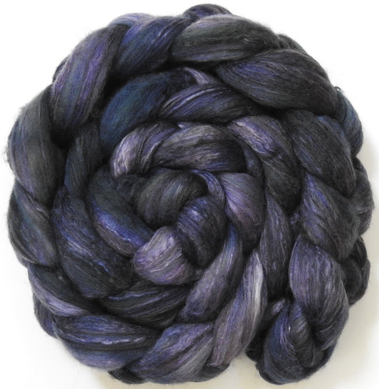 Whodunit (5.5 oz) - Batt in a Braid #7 - Polwarth/ Manx / Mulberry silk/ Firestar (30/30/30/10)