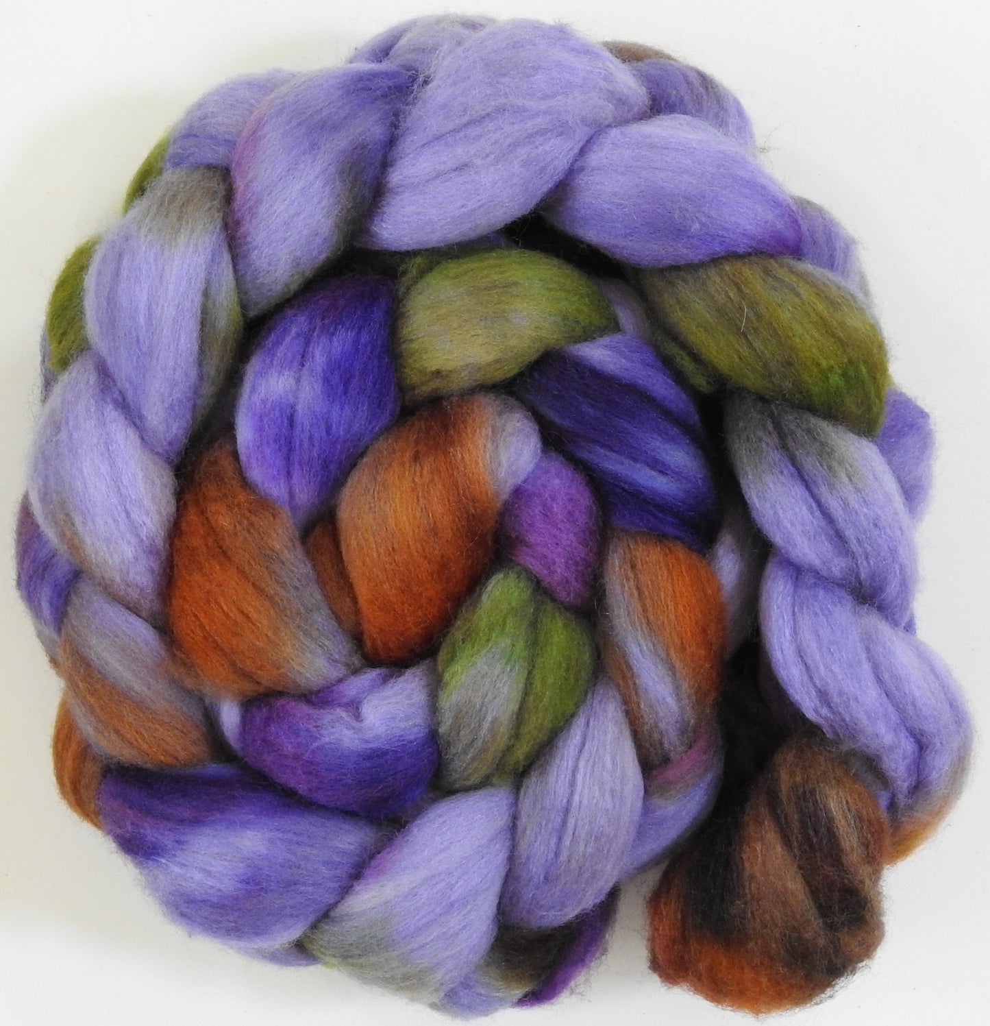 Pennyroyal (5.4 oz) - Batt in a Braid #62 (Polwarth/ CASHMERE/ silk -50/25/25)