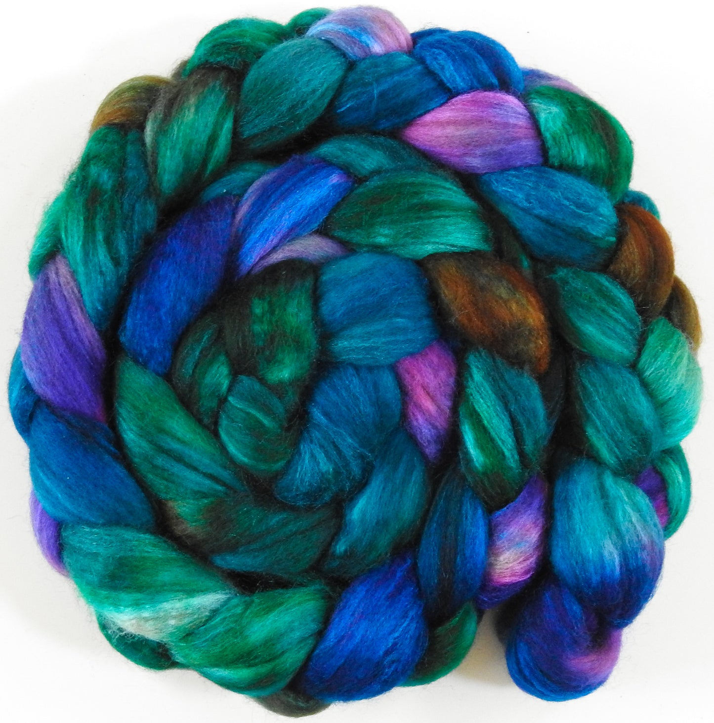 Peacock Ore (5.6 oz) - Mixed Bfl/tussah silk (85/15)