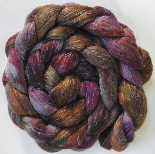 Home Sweet Home (5.7 oz) - Batt in a Braid #3 - Polwarth/ Tussah Silk/ Flax (50/25/25)