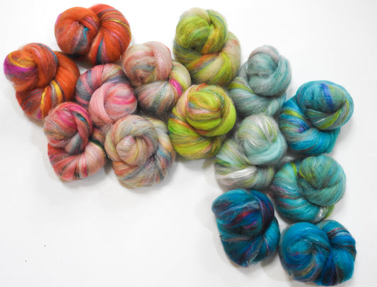 Porto Canale di Cesenatico - Sparkle Sticklebatts - Merino X Fleece, merino, polwarth, silk, sari silk, stellina, angelina