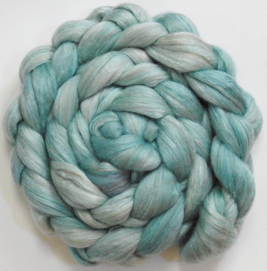 Dewdrop (5.6 oz) - Batt in a Braid #31 - Polwarth/ Mulberry Silk / Baby Alpaca / Rainbow Firestar/ Tencel( 40/25/15/10/10)