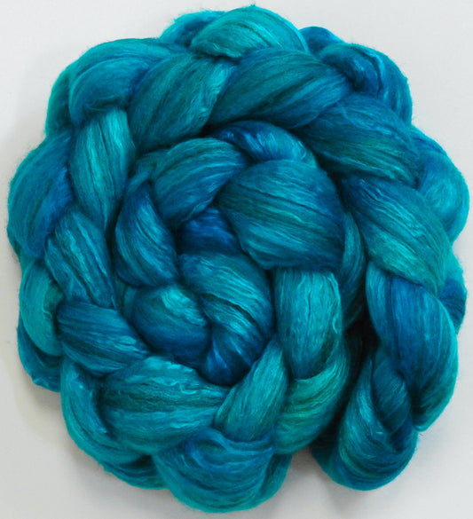 Capri (3.4 oz) - Batt in a Braid #7 - Polwarth/ Manx / Mulberry silk/ Firestar (30/30/30/10)