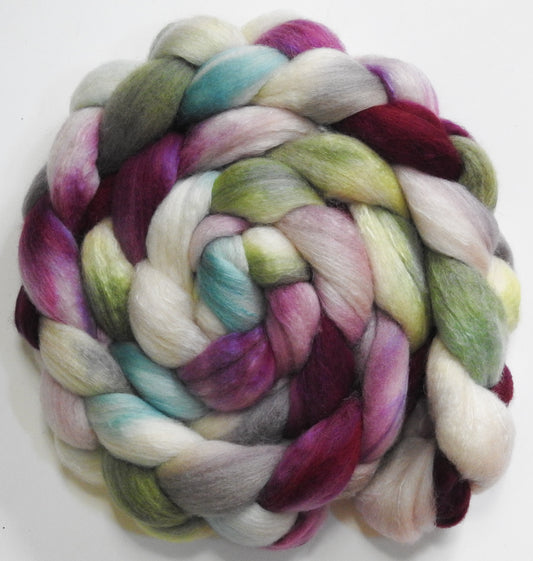 Lady Slipper (5.5 oz) -Batt in a Braid #63 (Cormo/ CAMEL/ silk -60/20/20)