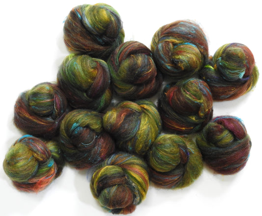 Turtles- Non-Sparkle Sticklebatts - CVM/Rambouillet  X Fleece, polwarth, merino , silk, sari silk