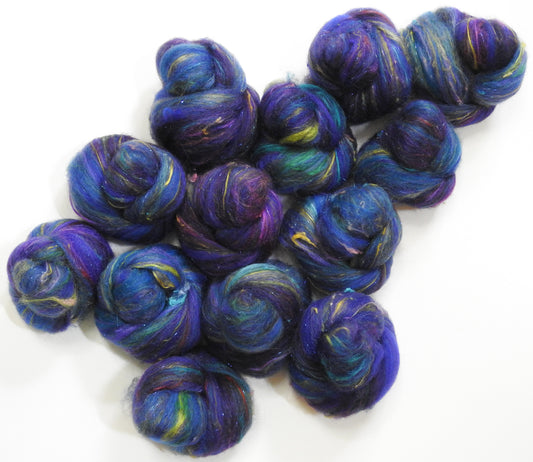 Lupines - Sparkle Sticklebatts - CVM/Rambouillet X & Cormo/Rambouillet X Fleeces, merino, silk, silk noil, angelina