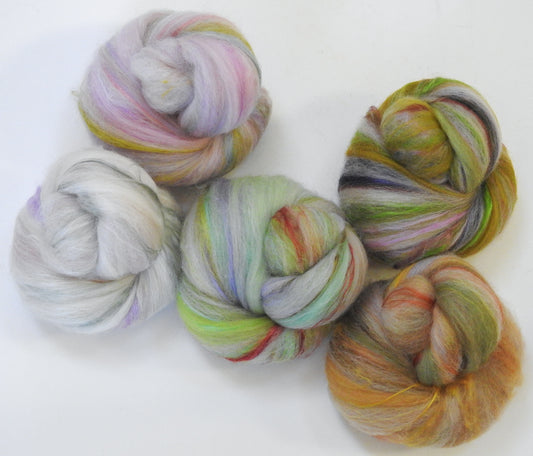 Snowy Owl (4.2 oz) NON- Sparkle Sticklebatts - Corrie X fleece, merino, silk, CAMEL