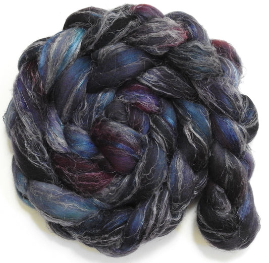 Graphite (5.6 oz) - Merino/ Tussah Silk/ Natural Flax (50/25/25)