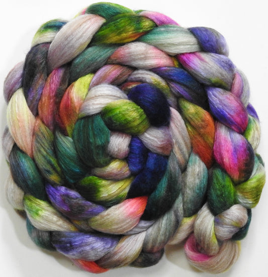 Nympheas (5.7 oz) - Batt in a Braid #7 - Polwarth/ Manx / Mulberry silk/ Firestar (30/30/30/10)