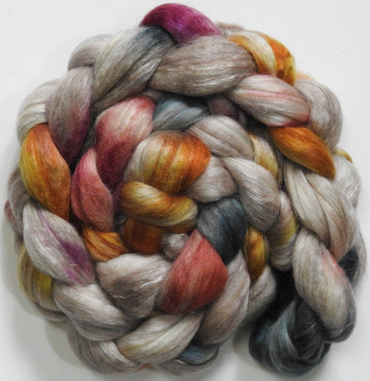 Sand Castles - Batt in a Braid #31 - Polwarth/ Mulberry Silk / Baby Alpaca / Rainbow Firestar/ Tencel( 40/25/15/10/10)