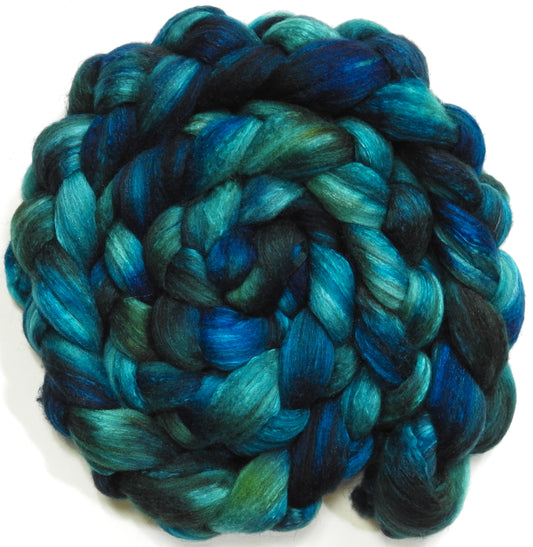 Fisher King (5.7 oz) - Batt in a Braid #7 - Polwarth/ Manx / Mulberry silk/ Firestar (30/30/30/10)