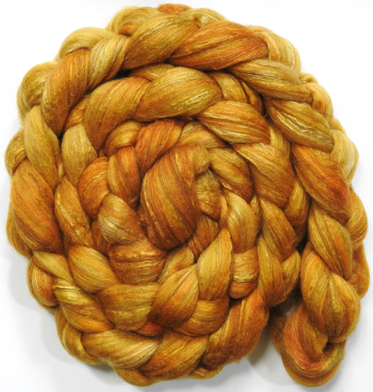Maize (5.6 oz) - Batt in a Braid #7 - Polwarth/ Manx / Mulberry silk/ Firestar (30/30/30/10)