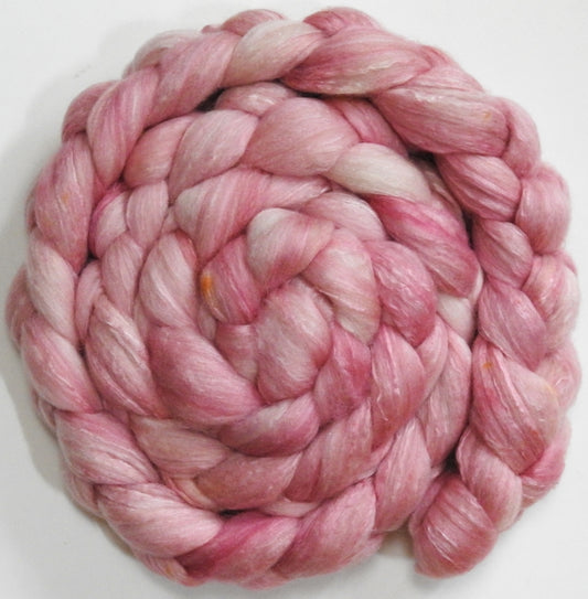 Blush (5.5 oz) - Batt in a Braid #5 - Merino/ Camel/ silk/ faux cashmere/ firestar (25/25/25/13/12)
