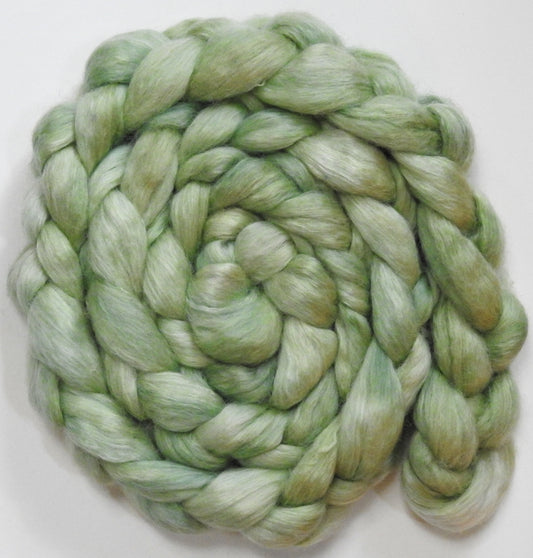 Aloe - Batt in a Braid #52- Wensleydale/ Mulberry silk/ Polwarth (60/25/15)